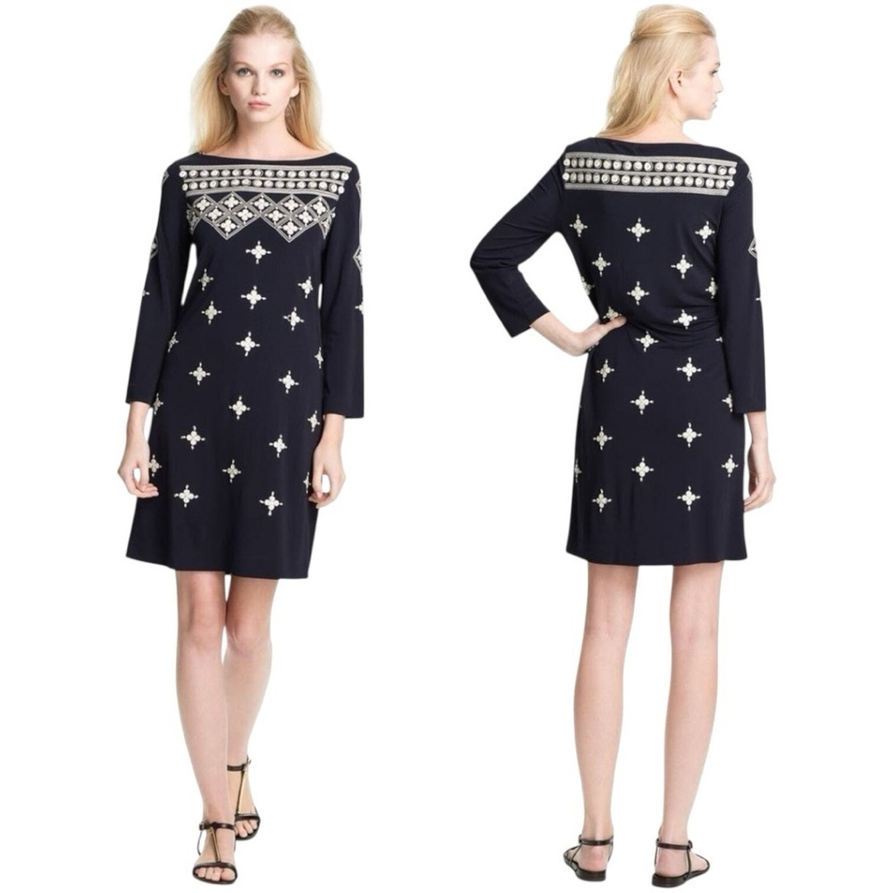 Tory Burch Dress Carleton Embellished Star Size Small Holiday Dress